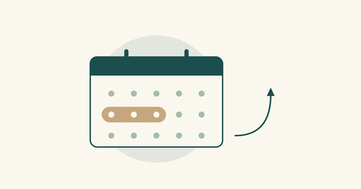 Illustration of a calendar representing FMLA job-protected medical leave